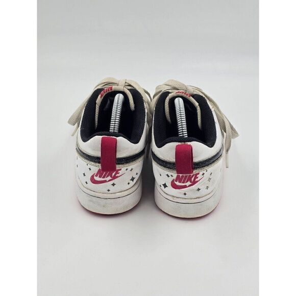 Nike Boys Court Borough Low 2 SE DM0110-100 "White Very Berry" Casual Shoes 6.5Y - Picture 4 of 8